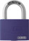 ABUS Cadenas T65AL/40 myLOCK - inscriptible individuellement - cadenas à broche - corps de serrure en aluminium massif - de sécurité ABUS 5 - violet
