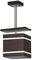 Deckenleuchte in Braun Chrom Bauhaus Design 1x E27 bis zu 60 Watt 230V aus Stoff & Metall Küche Esszimmer Lampen Leuchte Beleuchtung innen