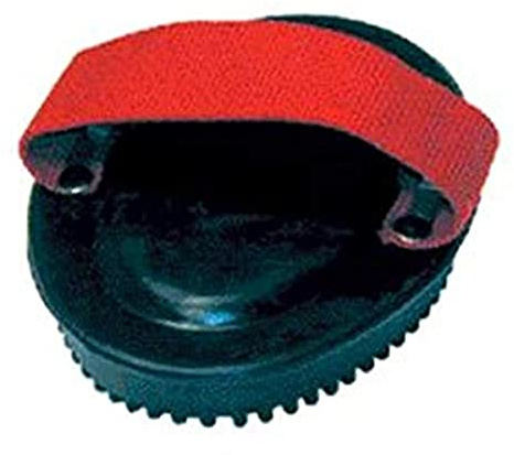 Horse and Livestock Prime 222745 Web Handled Rubber Curry Comb for Horses Black