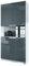 Vladon Büroschrank Logan V2, Made in Germany, Aktenschrank mit 5 Fächern und 4 Türen, Weiß matt/Grau Hochglanz (82 x 184 x 37 cm)