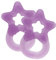 Dentistar Beißring 2er-Set – Teether für Babys & Kleinkinder ab 3 Monate – Baby Beißring mit Griff aus weichem Material zur Zahnungshilfe & Massage – Made in Germany – Lila