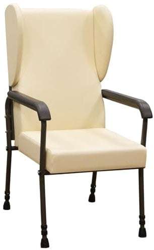 Aidapt Chesterfield Orthopaedic High Back Seat Chair With Adjustment for Leg and Back Height, Easy Wipe Clean Material For Use Elderly and Users With Limited Mobility In Living Rooms and Bedrooms.