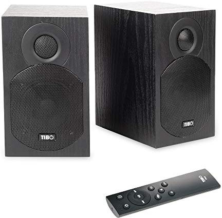 TIBO Plus 1.1 | Active HiFi Bookshelf Bluetooth Speakers - Designed and Developed in the UK,Black