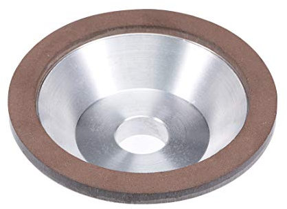 sourcing map Schalenförmige Diamant-Schleifscheibe 100x32x20mm 150 Grus Aluminiumlegierungsmaterial mit Hartmetall