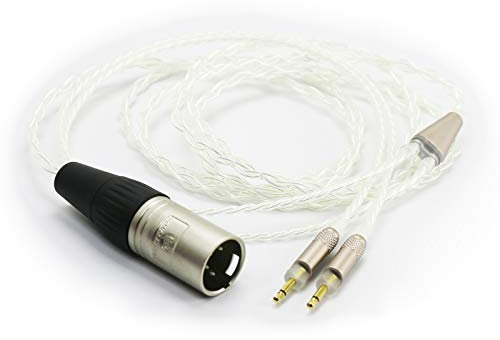 Ablet Câble HiFi avec XLR 4 broches mâle équilibré compatible avec casque Sennheiser HD700, HD 700 plaqué argent
