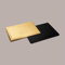 Lucgel Sotto torta Vassoio Cartone Oro Nero Microtriplo Rettangolare 40x50cm - 5 pezzi -