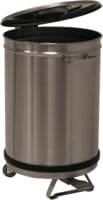L2G Bac à Déchets 50 L Inox Roulant