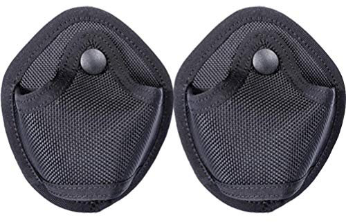 Odowalker 2 Stück offene Handschellen-Etui, robuste Handschellen-Hülle, Handschellentasche, Nylon-Manschettenetui passend für Kette/Scharniermanschette für den Einsatz von Strafverfolgungsbehörden