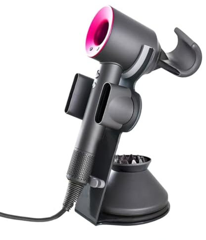 Foho Haartrockner-Halter Kompatibel für Dyson Supersonic, magnetischer Ständer Halter mit Netzstecker, Kabel-Organizer, Halterung aus Aluminiumlegierung, Badezimmer-Organizer