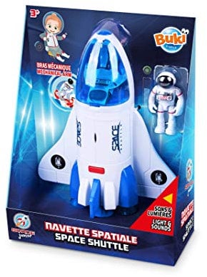Buki France- Navette Spatiale Astronauta Avión/Helicóptero/Nave Espacial, Multicolor, 20 x 24 x 9 cm (63112)
