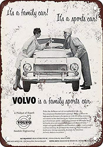 None Brand Volvo-Retro-Wanddekoration aus Metall, bemalt, kunstvolles Poster, Dekoration, Plakette, Warnung, Café, Garage, Party, Spielzimmer, Türschilder