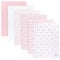 Comfy Cubs spucktücher 6 Satz große 100% Baumwolle waschlappen doppel Layered aufstoßen tücher extra saugfähig und weich für Jungen und mädchen (Rosa, 6er-Pack)