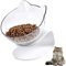 Interior Pro Gamelles pour Chats, Inclinable à 15 Degrés Double Gamelle Chat Surélevée,Gamelle Orthopédique pour Chats et Chiens(1 Clear)