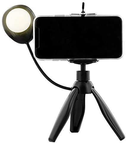 TNB Influence Mini-Stativ für Smartphone mit LED, Schwarz