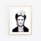 Din A4 Kunstdruck ohne Rahmen - Frida Kahlo - stilisiertes Portrait - Foto Fotokunst Modern Schwarz-Weiß Druck Poster Bild