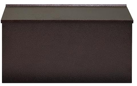 Dalmbox Buzón Grande de Montaje en Pared para Postes, Caja de Acero galvanizado a Prueba de óxido para Exterior o casa de Pueblo, Estilo Horizontal, Bronce, 15.7 x 4.3 x 9.4 Pulgadas