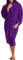 Christy Super Soft Cosy Bath Robe | Luxury Dressing Gown | Quick Dry, Snag Free | Lightweight 320GSM Womens Bathrobe | Soft Cotton Velour Inner Lining | Size Small-Medium (UK 8-14) | Grape