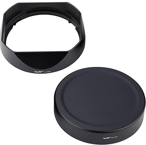 Haoge Quadratische Metall-Gegenlichtblende für Fujifilm XF16-50mmF2.8-4.8 R LM WR, Fuji XF 23mm F1.4 R LM WR, Fujinon XF33mmF1.4 R LM WR Objektiv, XF33mm/F1.4 Objektivbajonettschirm LH-X33B mit