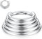 hengkaixuan Gestapelter Septum-Nasenring 16G Septum-Schmuck Daith-Ohrringe Chirurgenstahl Nahtlose silberne Nasenringe 8mm Daith-Piercing-Schmuck Conch-Hoop-Ring Helix-Knorpel-Rook-Ohrringe 5-Tier