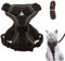 Verstellbares Katzengeschirr Ausbruchsicher, Katzengeschirr mit Leine Set, Softgeschirr für Katze Brustgeschirr für Katzen Kitten Hunde Welpen (Braun -M)