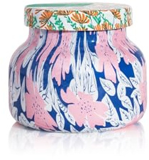 Capri Blue Scented Candles - Pattern Play Glass Jar Candles - Long Lasting Soy Wax Blend - Luxury Home Decor - Notes of Tropical Fruits & Sugared Citrus - Gifts for Women (Volcano, 8 oz)
