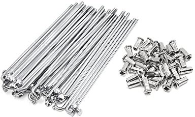 A ABSOPRO Motocicleta Rueda Radios con Boquillas 170mm Rueda Radios (Juego de 36)