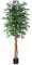 SOGUYI 180 cm Kunstpflanze Ficusbaum - Kunstpflanzen wie echt mit Stamm aus Naturholz, Große Künstliche Pflanzen für Büro, Zuhause, Innen- und Außendekoration, 1 Packung
