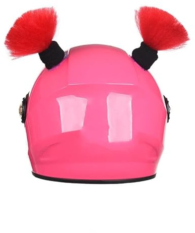 Helm-Ohren für Skihelm, Snowboardhelm, Kinder-Helm,Helm-Accessoires Motorrad Helm ZöPfe Motorradhelm Braids Abnehmbarer Pferdeschwanz Motorrad Helm Perücke Helm Dekoration für Kinder Erwachsene