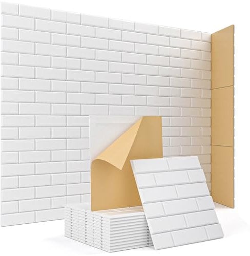 Sound Proofing Panels, Kuchoow Acoustic Wall Panels Self-adhesive, 12 Pack High Density Acoustic Panels, Soundproofing Panels for Walls Door Ceiling 11.8 X 11.8 X 0.4 White