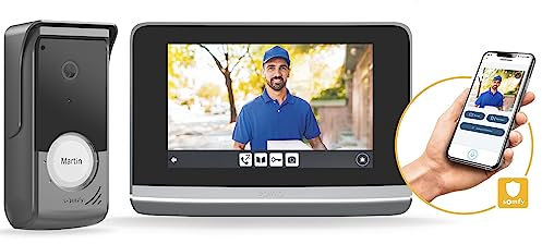 Somfy 1871265 - Video-Türsprechanlage V500 WLAN | vernetzte Gegensprechanlage | 7-Zoll-Touchscreen | Nachtsicht | Steuerung von bis zu 5 RTS-Geräten | Fernüberwachung per App
