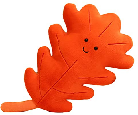 Plüsch Kissen Blätter Zierkissen Dekokissen Weichem Spielwaren 3D Plüschtier Geburstagsgeschenke Zierkissen (Rot Blätter)