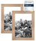 CABBEL Doppelpack (2er Set) Bilderrahmen 15x21 cm, Mokka, stabiles MDF-Holz Rahmen, bruchsicherem Plexi-Glas, zum Aufhängen & Aufstellen, ideal für Fotos/Bilder/Collage