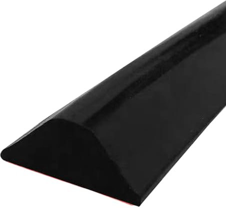 Paraspruzzi per doccia, 100/200 cm, in silicone, autoadesivo, per soglia doccia, per cucina, toilette, box doccia (30 x 12 mm (1 m nero)