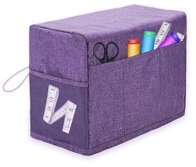 Joayuezo Abdeckhaube Für Nähmaschinen Nähmaschinen Staubschutzhülle Mit 3 Taschen Anti-Staub Abdeckung für die meisten Standard-Nähmaschinen (Purple)