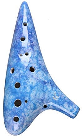 Das Toteninstrument, 12 Löcher Ceramiwith Crackle Outlook Ocarina Alto ATone Zelda Flöte Musikinstrument Ocarina Flöte (Farbe: C) (Color : B)