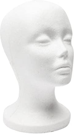 Ipetboom 1Stk perücken große weibliche Schaufensterpuppe aus Schaumstoff Haarteile stehen Kopf weißes Stirnband Make-up-Stirnband Mannequin Kopfmodell anzeigen Cosplay Modell Kopf Attrappe
