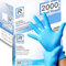 2000 guanti in Nitrile M Blu senza polvere, senza lattice, ipoallergenici, guanti per Estetisti, Tatuatori, Ambiti Medici, Manipolazione degli Alimenti guanti monouso