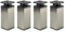 ATM® Lot de 4 pieds de meubles réglables, carrés, 40 x 40 mm, hauteur 100 mm, parfaits pour armoire, commode, canapé, lit, design moderne, INOX/noir