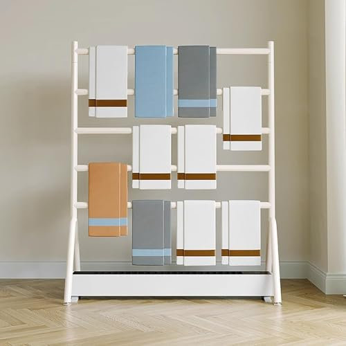 ZYJIX Free Standing Towel Rail For Bathroom,Towel Rail Dishcloth Holder Rack For Kitchen Bathroom Countertop,Bathroom Towel Rack For Storing And Drying Towels(Size:100cm,Color:White)