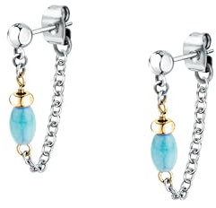 Morellato Orecchini Pendenti da Donna in Acciaio, Perle, Collezione COLORI SUMMER