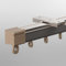 Gardinenschiene, Vorhangschiene 1 Läufig, Deckenvorhangschiene, Mit Stummen Rollen, Industrial Vorhangstange Deckenmontage, Für Schiebevorhang(Color:Top Champagne,Size:2.8M/(9.1FT))