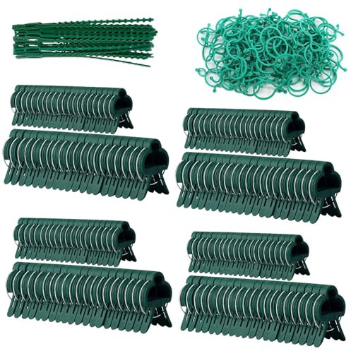 120 Stück Pflanzenclips Pflanzenhalter für Kletterpflanzen 80Pack 2 Größen Pflanzenclip, 20 Pflanze Twist Locks und 20 Pflanzenbinder Pflanze Twist Locks Pflanzen Clips für Blume Rebe Gemüse Tomaten