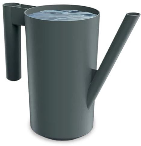 PECZEKO Regadera de 2,0 litros para casa y jardín, de plástico resistente, regadera para fácil riego de flores, plantas y plantas de interior, 1 juego (1 paquete), color negro