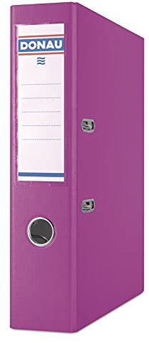 DONAU Master Ordner Breit 25er Pack/DIN A4 / 7,5 cm / 25 Stück/Rosa/Kunststoffbezug PP/Carton Papier Schlitzordner Büroordner Aktenordner Ringordner/Grünen Punkt