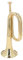 Kavallerie-Trompeten-Set, C-Tasten-Trompete, Musiktrompete mit Mundstück, 11 Cm Durchmesser, 34 Cm Höhe, Golden