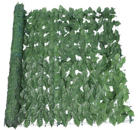 Eujgoov Biegbares Kunstpflanzenzaun, Kunstpflanze -Hecke, Künstliche Pflanze Hecke 1 X 3 Meter Kunststoff -Kunstpflanze -Hecke für Balkondekoration Im Freien (Farbdruckblätter)
