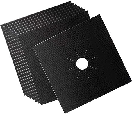 jojofuny Cubiertas Para Quemadores De Tapa De Gas Protectoras De Gas Almohadillas De Limpieza Negro