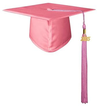 Graduation Cap,Mortar-board Adult Cap 2025 Mortarboard with Tassel Unisex Black 1 Piece Hat The Graduate Decorations for Ceremony Party