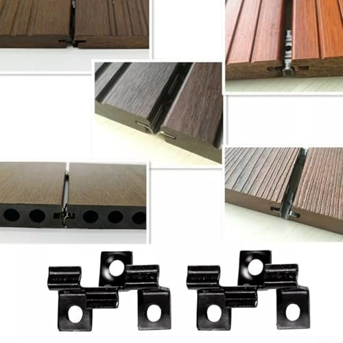 Edelstahl-Clip-Set für Verbund-Terrassendielen 100-teilig zur sicheren Montage (9mm)