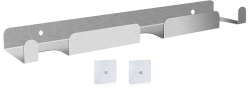 Pizza Peel Stand, Flatbread Shovel Rack, Wall Mounted Hanger, Stainless Steel Shelf, Space Saving Organizer, Pizzas Tool Holder for Brushes, Spoons, Spatulas, Kitchen Utensils